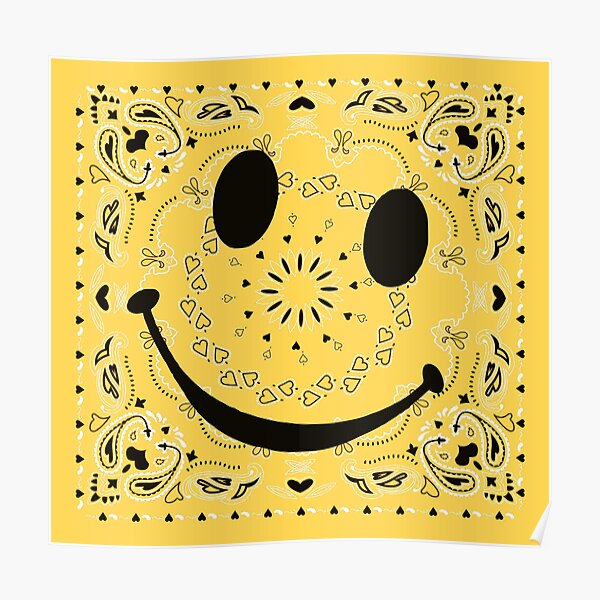 ASAP ROCKY ALL SMILES $MILES BANDANA Poster