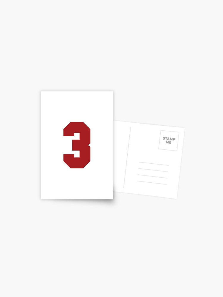 Three Jersey Number 3 Greeting Card for Sale by elhefe