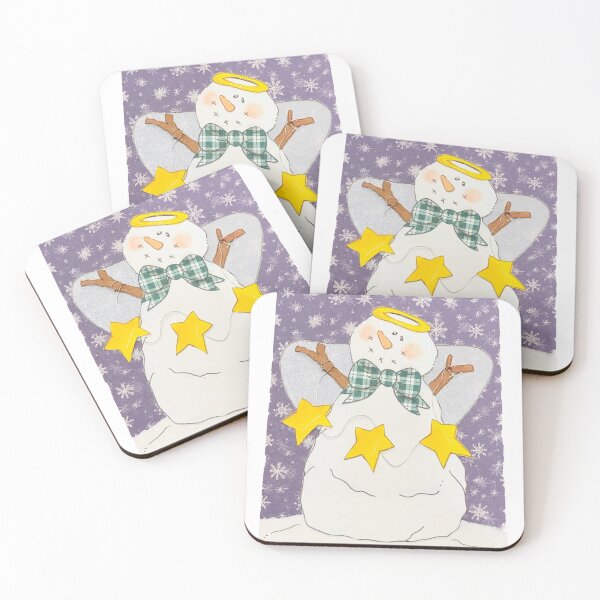 Item preview, Angel Snowman Holding String Of Hearts designed and sold by bigberzerk.