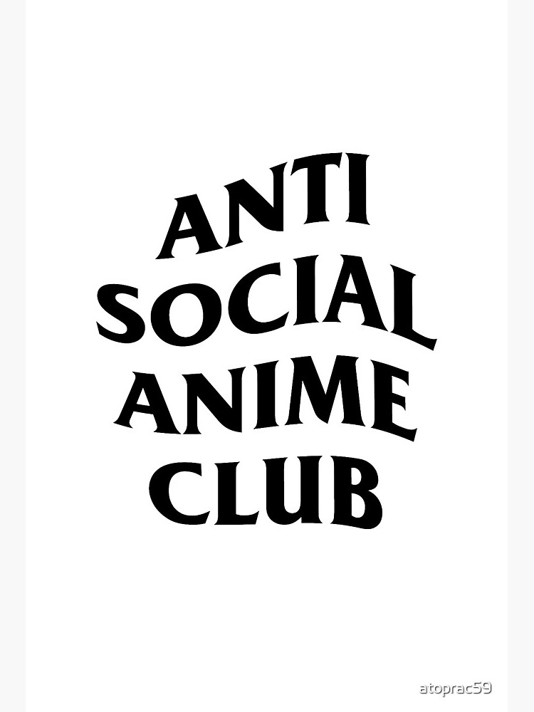 Anti Anime Anime Club White Logo (Front + Back) - Anti Anime Anime Club -  Sticker | TeePublic