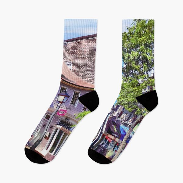 Item preview, Alexandria VA - Blue Buildings on King Street designed and sold by Susan Savad.