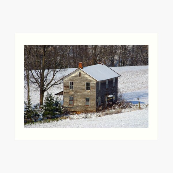 Forgotten Farmhouse... A Closer Winter View Art Print