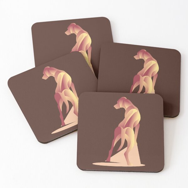 Rhodesian Ridgeback Brown Coasters (Set of 4)