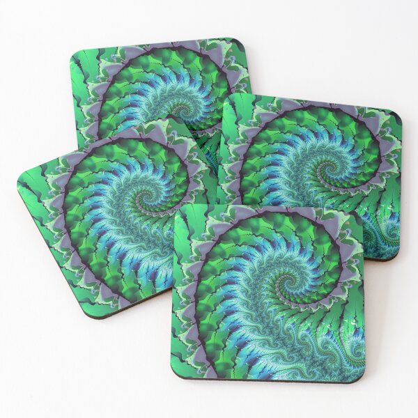 Item preview, Green Fractal Spiral designed and sold by pinkal.