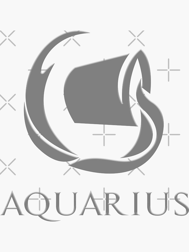 "Aquarius Water Bearer Symbol" Sticker for Sale by ElementalMerch Redbubble