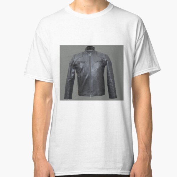 Quilted, Moto, Leather, Jacket, Front Classic T-Shirt