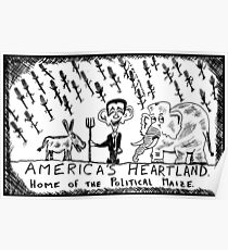 America's Heartland of the Political Maize Poster