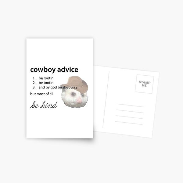 Cowboy Advice Postcard