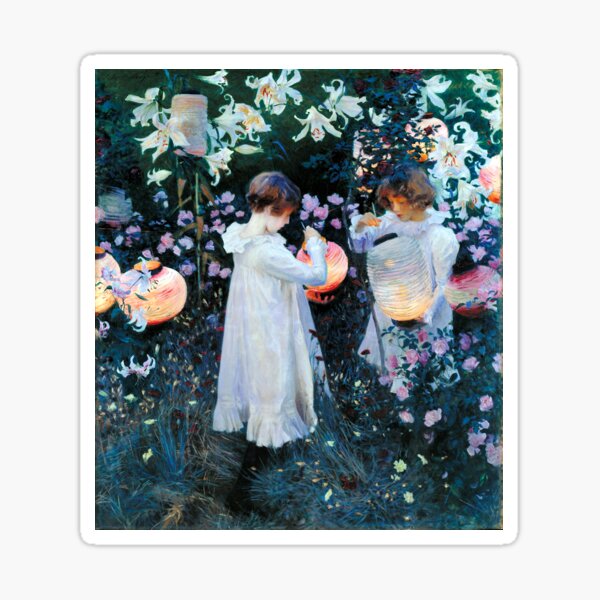 Item preview, Carnation, Lily, Lily-Rose - John Singer Sargent 1885 designed and sold by forgottenbeauty.