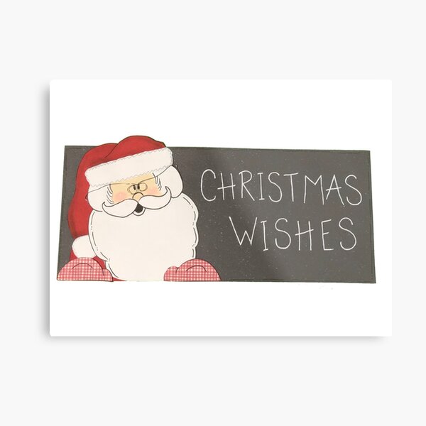 Christmas Wishes Santa Claus Metal Print