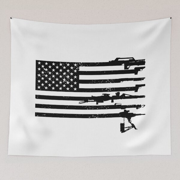 Item preview, US Flag - USCM Arms - Black designed and sold by CCCDesign.