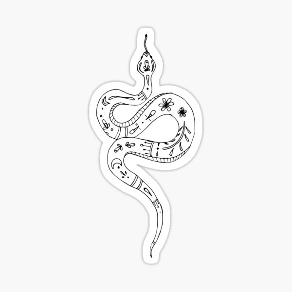Snake Sketch Vector Hand Drawing Tattoo Isolated On White Background In  Vintage Engraving Style Stock Illustration - Download Image Now - iStock
