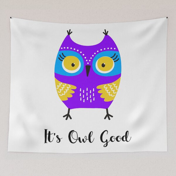 Item preview, Cute Owl - It's Owl Good - It's All Good designed and sold by SeaAndLight.