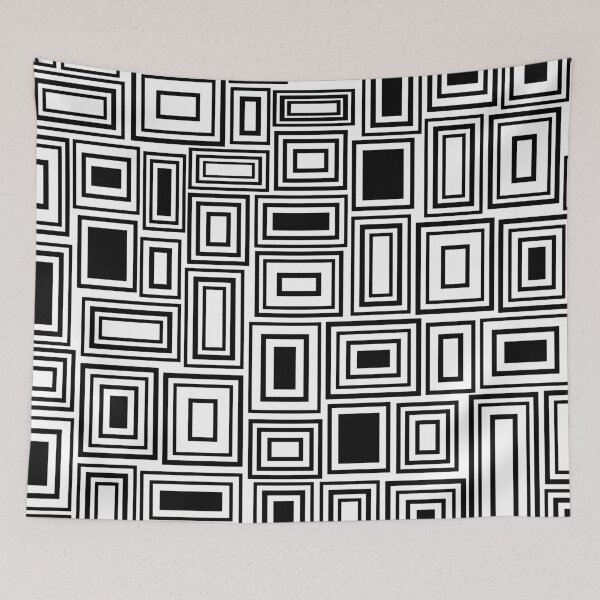 Item preview, Sixties Fashion Black White Blocks designed and sold by ArtformDesigns.