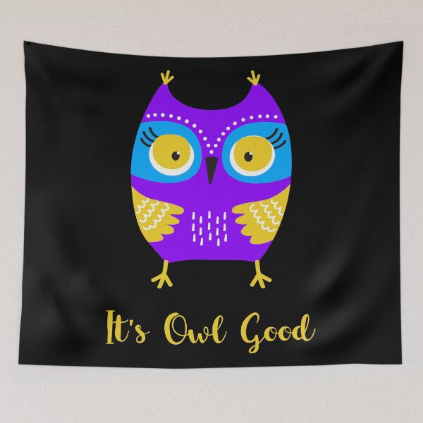 Item preview, Cute Owl - It's Owl Good - It's All Good designed and sold by SeaAndLight.