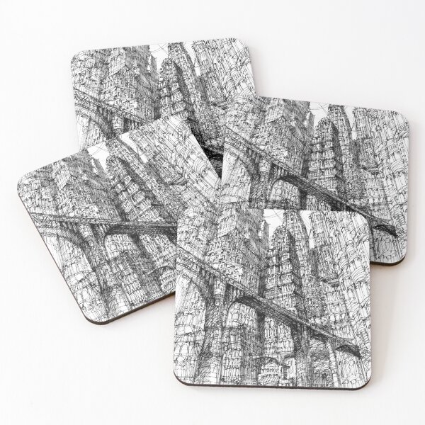 Item preview, Imaginary City - ink drawing designed and sold by Igor Olszewski.