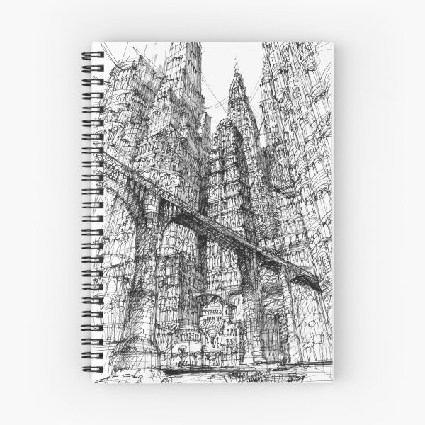 Item preview, Imaginary City - ink drawing designed and sold by Igor Olszewski.