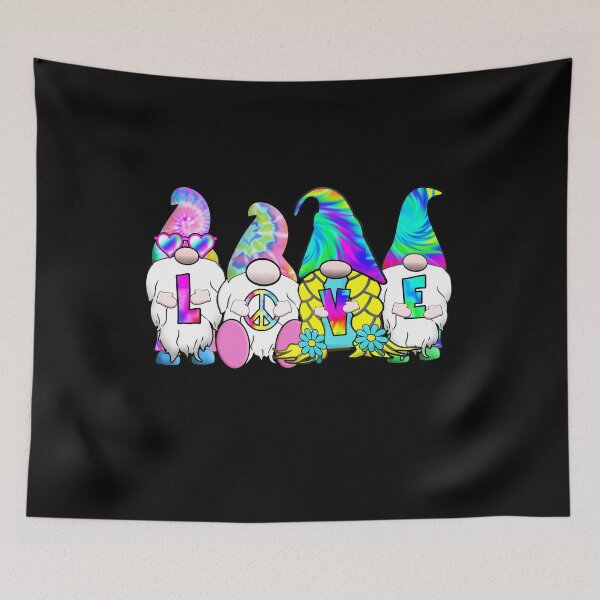 Item preview, Hippie Love Gnomes Tie Dye Hat Retro Peace Groovy designed and sold by funnytshirtemp.