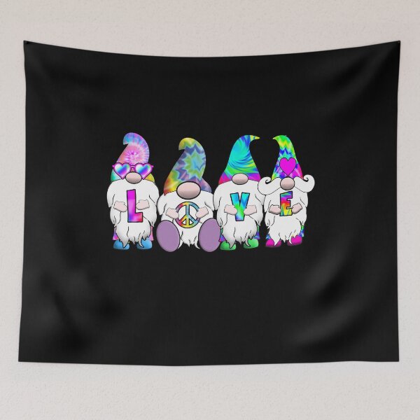 Item preview, Hippie Love Gnomes Tie Dye Hat Retro Peace Groovy designed and sold by funnytshirtemp.