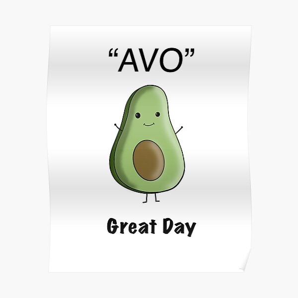 Cartoon Avocado Posters Redbubble