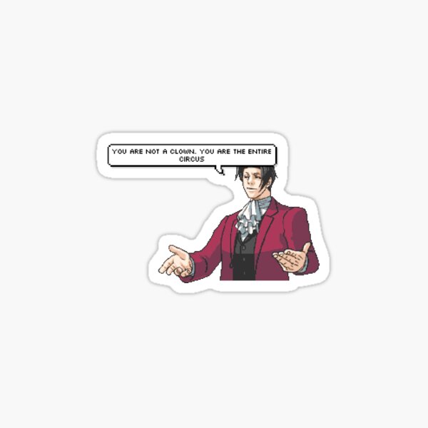 Ace Attorney Parody Sticker · Billenmaatjes · Online Store Powered