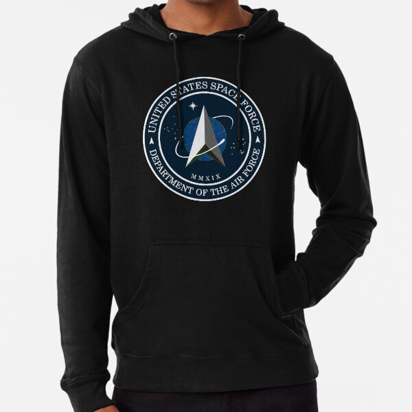Space Force Insignia, From Official USSF Seal, Logo Lightweight Hoodie