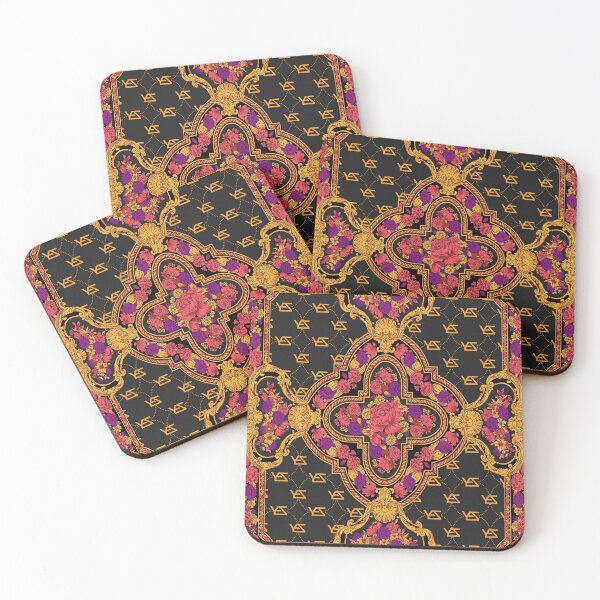 Item preview, All Over Print Luxury Rose Baroque Fluorescent Ornament designed and sold by yez.