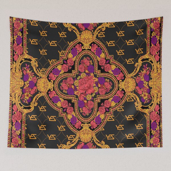 Item preview, All Over Print Luxury Rose Baroque Fluorescent Ornament designed and sold by yez.