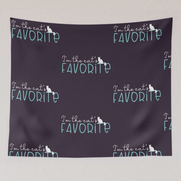 Item preview, I'm the Cat's Favorite Cute Cat Lady Pet Lover print designed and sold by doodabobs.