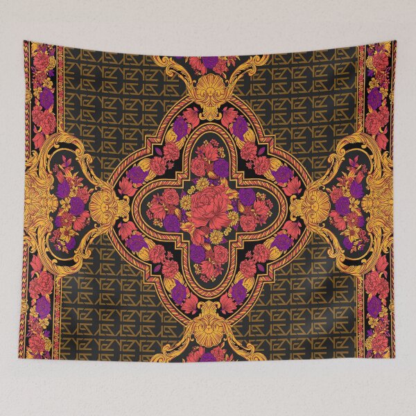 Item preview, All Over Print Luxury Rose Vintage Fluorescent Ornament designed and sold by yez.