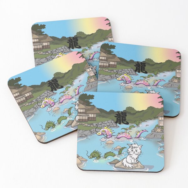 Item preview, Dragon river with a cat and kanji designed and sold by CuisineCat.