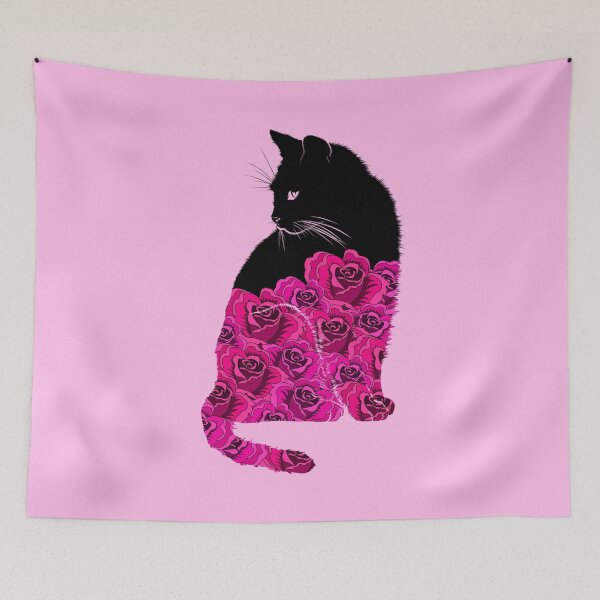 Item preview, Kitty Full of Pink Roses designed and sold by Sweetie Spicy.
