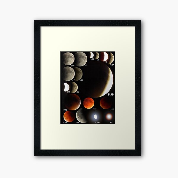 Item preview, 2015 Lunar Eclipse - Blood Moon Phases designed and sold by sensameleon.
