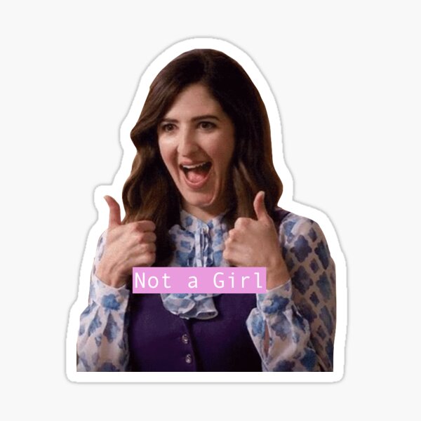 Item preview, Janet Not a Girl sticker designed and sold by willettmaddy.