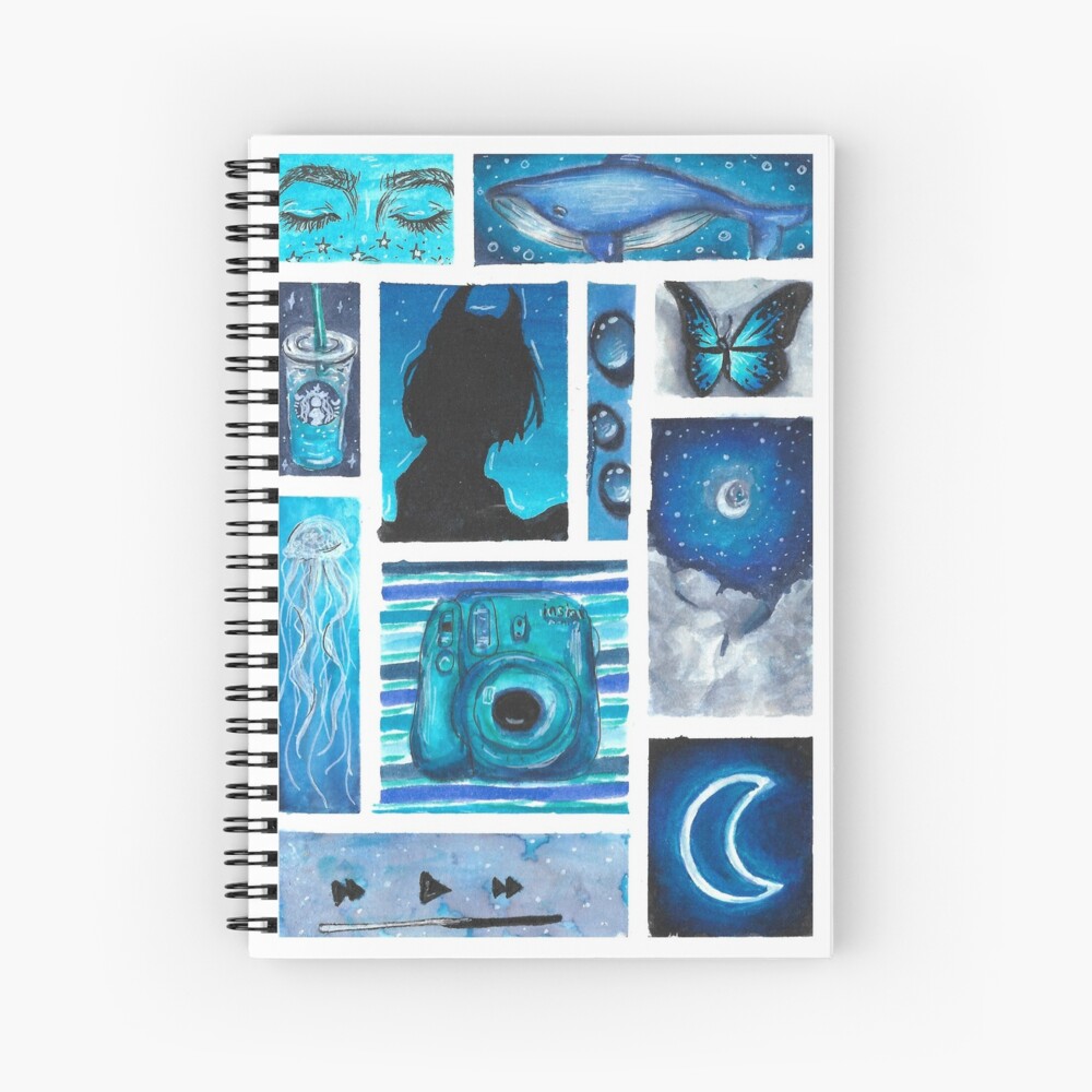 Ocean Art Notebook, Art Journal, Small Notebook, Spiral Bound