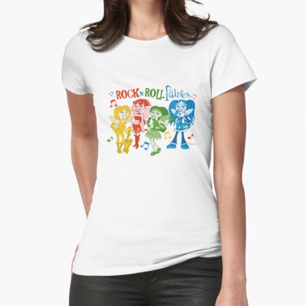 Rock 'n' Roll Fairies, by Dillon Naylor, hosted Fitted T-Shirt