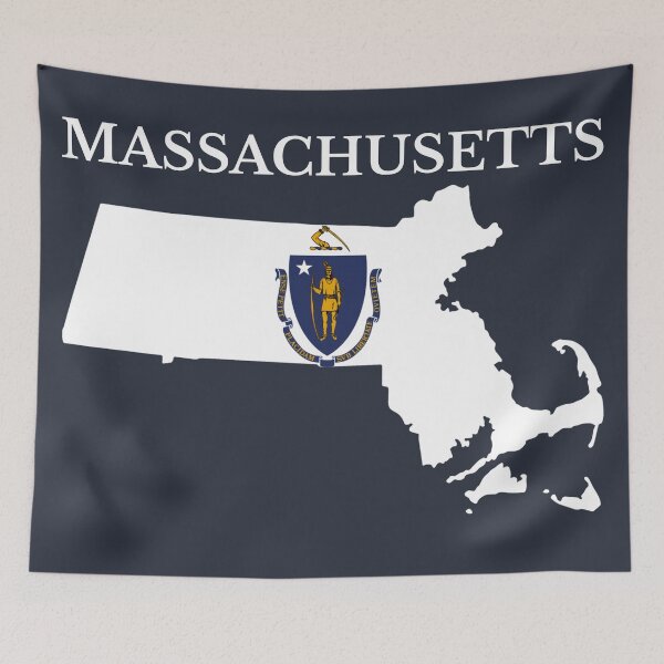 Item preview, Massachusetts Flag Map designed and sold by marosharaf.