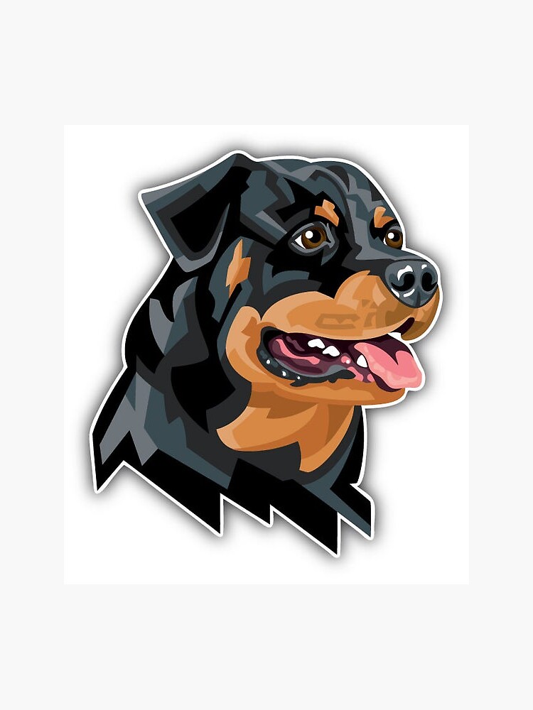 &ldquo;Rottweiler " Sticker by AnthonyJL | Redbubble