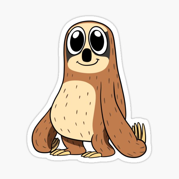 Happy Cartoon Sloth Sticker