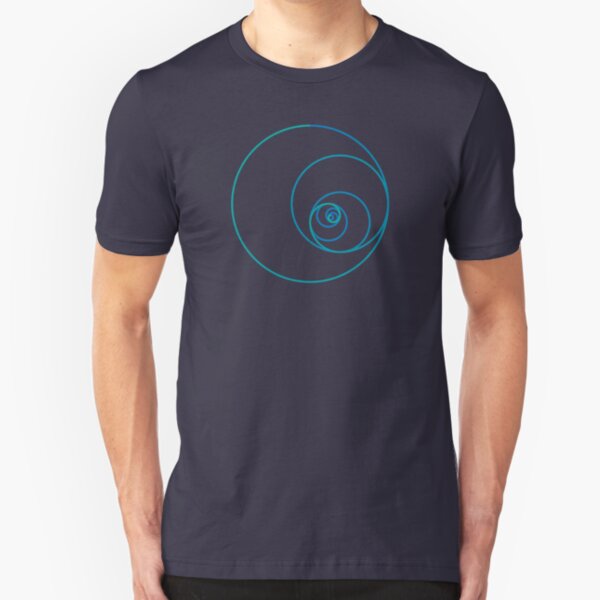 Two Golden Ratio Spirals Slim Fit T-Shirt