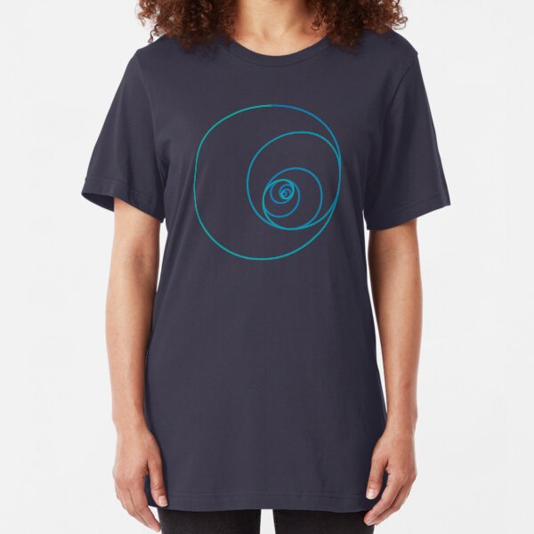 Two Golden Ratio Spirals Slim Fit T-Shirt