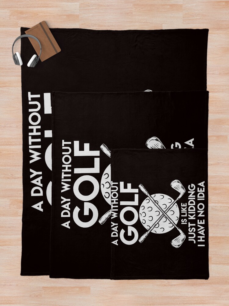 Alternate view of Golf Golf Player Golf Ball Golf Clubs Throw Blanket