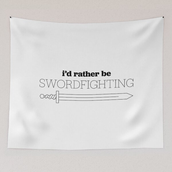 Item preview, I'd Rather Be Swordfighting - Black designed and sold by Belegarth.