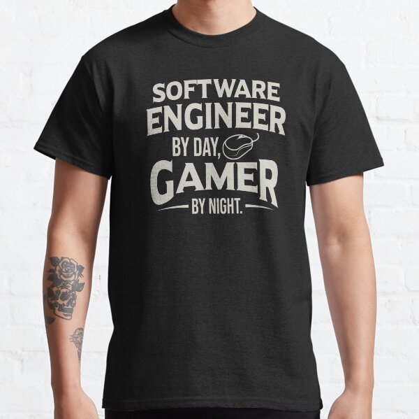 Software Computer Engineer Gift Gamer By Night Gift Classic T-Shirt
