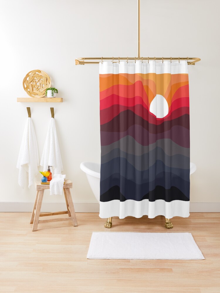 retro shower curtain