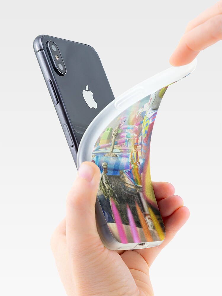 Alternate view of Clown Wasteland - trippy, surreal art iPhone Case