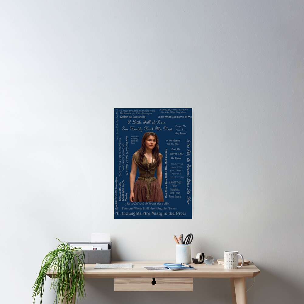 Les Miserables Eponine Lyrics Poster By Cobraswan26 Redbubble