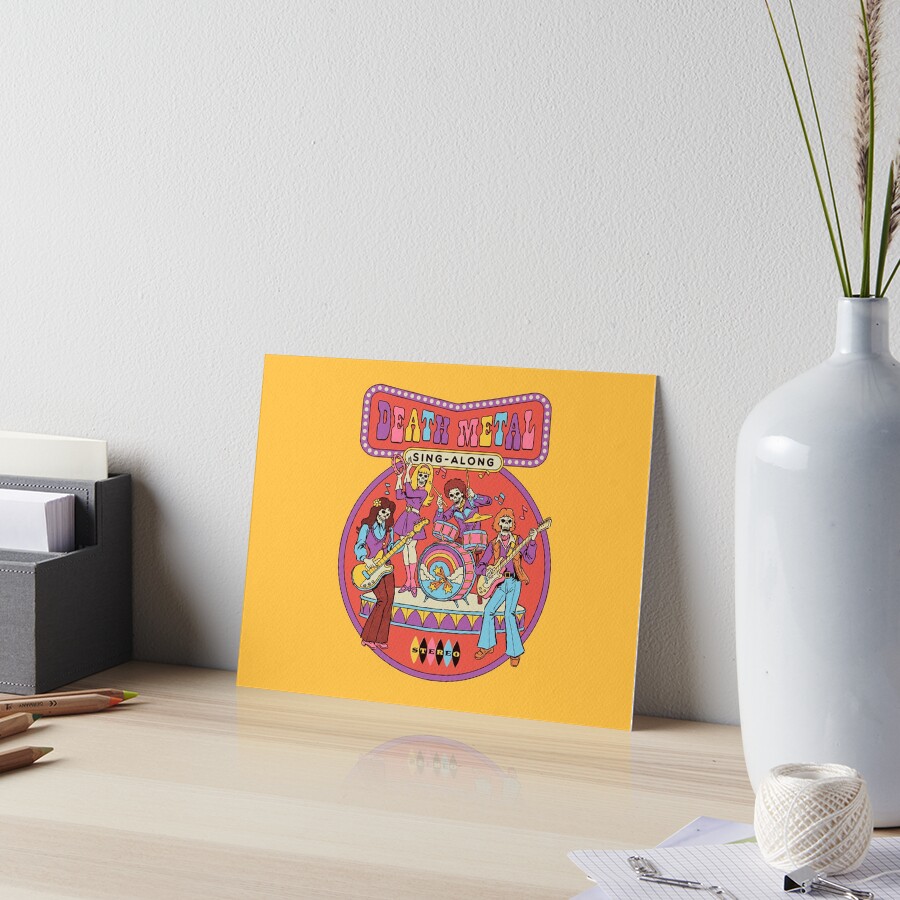 Death Metal Sing-Along Art Board Print