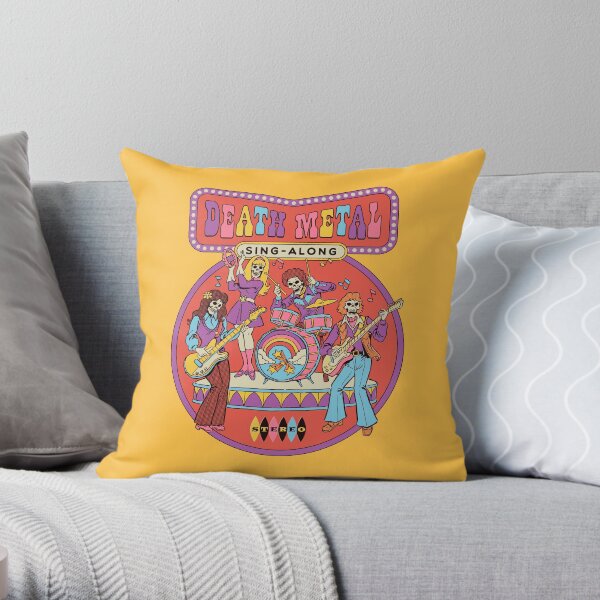 Death Metal Sing-Along Throw Pillow