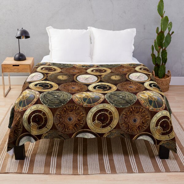 Item preview, Repeating design of steampunk round objects designed and sold by Sylvan Myst.